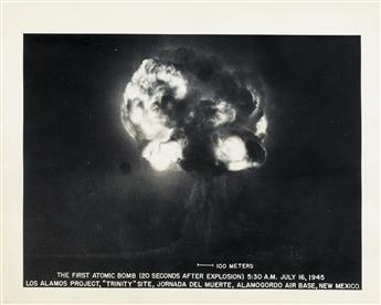 (ATOMIC BOMBS--TRINITY NUCLEAR TEST) A graphic and unfathomable series with 8 photographs by Berlyn Brixner (1911-2009) documenting the